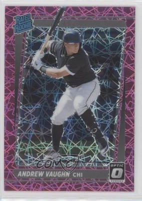 2021 Panini Donruss Optic Rated Pink Velocity Prizm /249 Andrew Vaughn Rookie RC - Image 1 of 2
