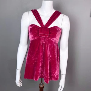 Marc by Mark Jacobs top size 4 red velvet halter tank whimsyGoth dark romantic  - Picture 1 of 11