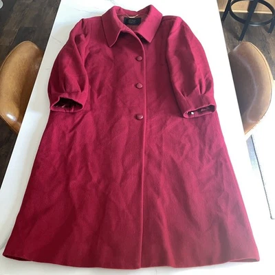 Abrigo largo de lana rojo vintage Tokyo Lebe para mujer diseño Tokio pecho único talla L? Foto 1 de 4