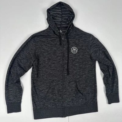 Толстовка с капюшоном на молнии Upper Playground - серая моржовая толстовка - размер большой L - Изображение 1 из 4