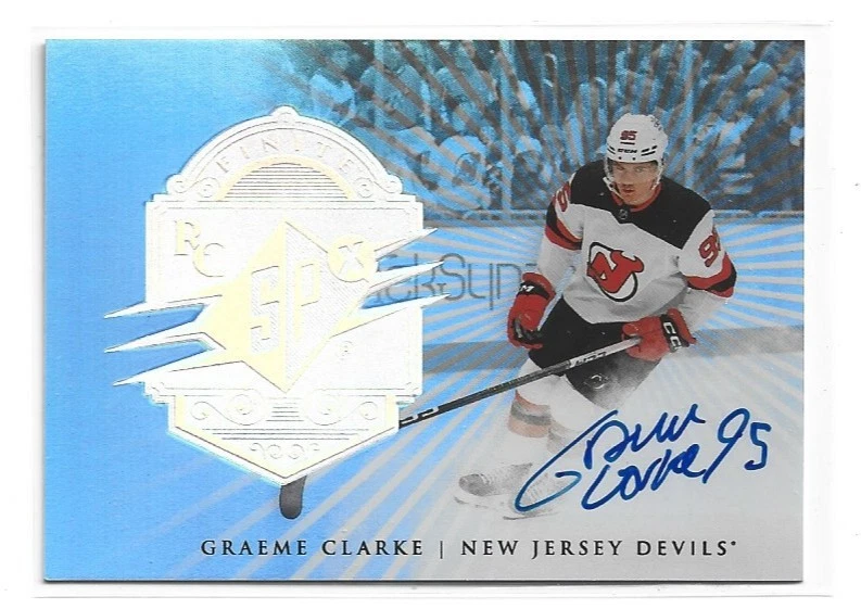 24-25 SPx Finite Silver Spectrum Rookie Auto Graeme Clarke F-38 - Image 1 of 1