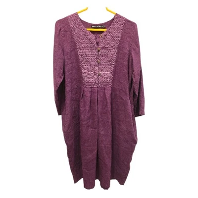 Vestido túnica bordado de lino Gudrun Sjoden Korinth talla S Foto 1 de 4