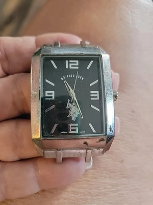 Men's US POLO ASSN Rectangle Bracelet Watch, Black Dial, USC80003 PARTS ONLY  - Image 1 of 2