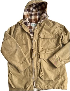 LL Bean Jacket Baxter State Parka Wool Blanket Lined Vintage USA Made Medium - Picture 1 of 8