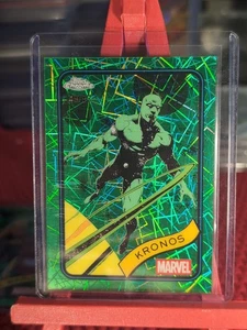 2025 Topps Chrome Marvel Green Laser Kronos #25 No. 49/99 - Picture 1 of 5