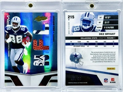 2010 Absolute Dez Bryant Prime Rookie Premiere Materials Triple /50 Cowboys Logo - Image 1 of 3