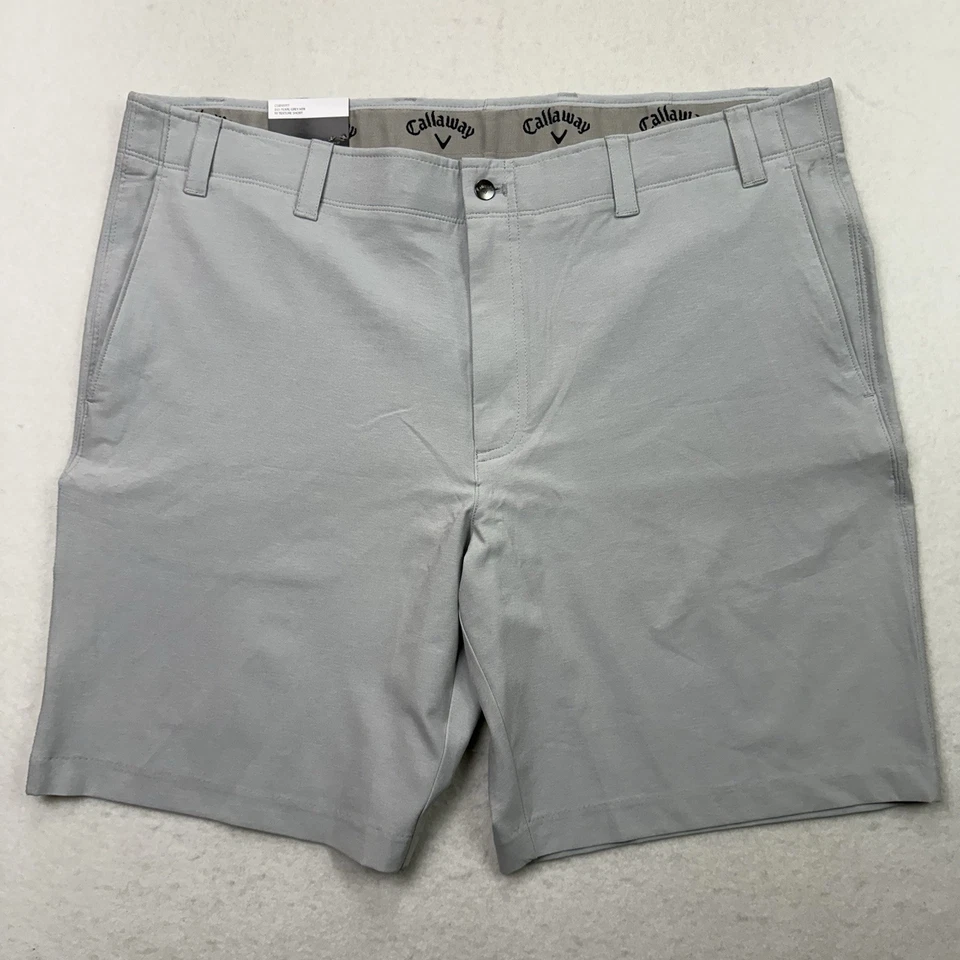 Callaway Men's Stretch Opti Dri Media Pocket Performance Golf Shorts 40 Gray
