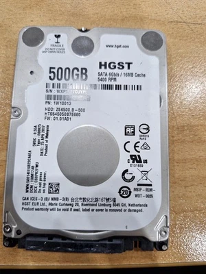HGST Replacement hard drive for PVR recorder 500GB Sata 6Gb/s HDD 2.5" - USED - Image 1 of 3