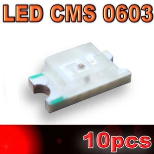 179/10# LED CMS 0603 rot - 160mcd - SMD RED - 10 Stück - Bild 1 von 1
