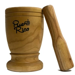 Wooden Mortar Big Puerto Rico Pilon - Picture 1 of 1