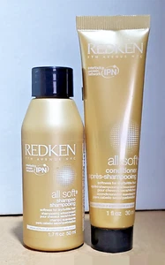 Redken All Soft Shampoo 1.7oz & Conditioner 1oz