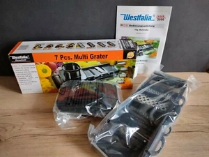 Westfalia 7Pcs. Multi Grater Reibe Schwarz 7-teilig Küchenhelfer Salat Gemüse - Bild 1 von 5