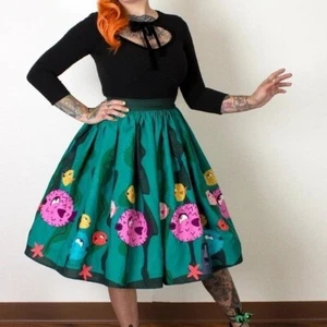 The Oblong Box Shop Puffer Fisch Rock Tiki Strand Pinup Small Midi Retro Seestern - Bild 1 von 16