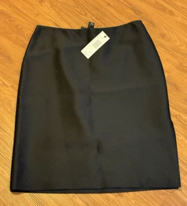NWT Vintage Linda Allred Ellen Tracy Skirt Size 12 Lined Black w/ Black stripe - Picture 1 of 5