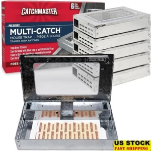 Multi Catch Mouse Trap 6 Pack Humane Indoor Outdoor Pest Control Trap Pet Safe - Picture 1 of 7