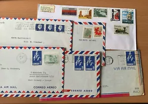 Canada - 6 used airmail cover - Imagen 1 de 9