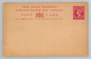 FALKLAND ISLANDS QV Postal Stationery Card 1d Unused{samwells-covers}XC229 - Picture 1 of 10