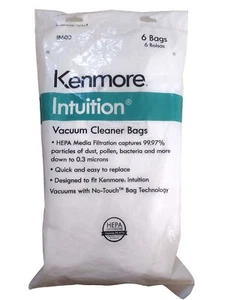 NEW! 6-Pack Kenmore IB600 HEPA Replacement Intuition Upright Vacuum Cleaner Bags - Picture 1 of 5