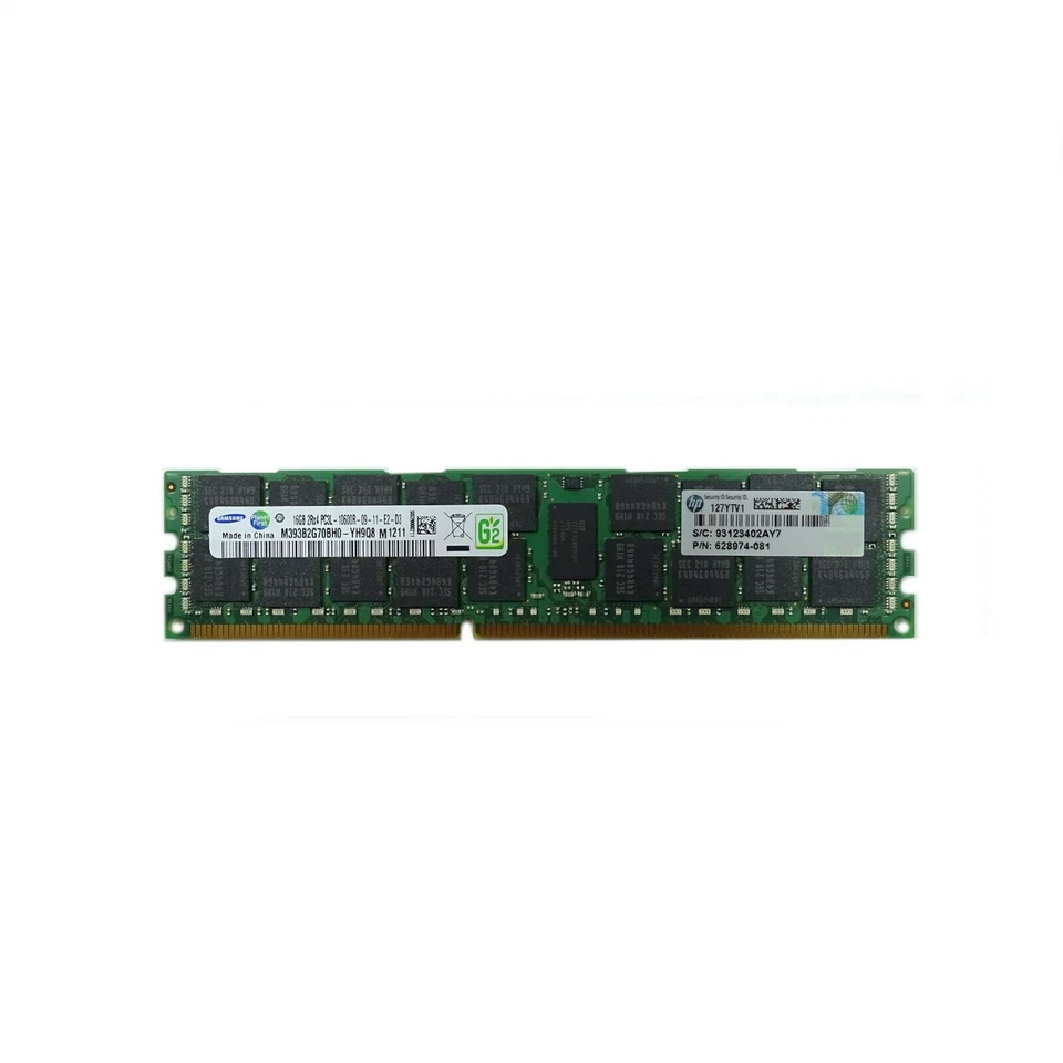 Samsung DDR3 ECC 16GB | PC3L-10600R REG RAM | M393B2G70BH0-YH9Q8 Server - Immagine 1 di 1