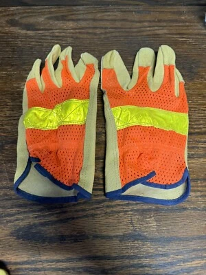 Guantes traseros de malla de grano de piel de cerdo X-Large para hombre, seguridad, XL, naranja Foto 1 de 3