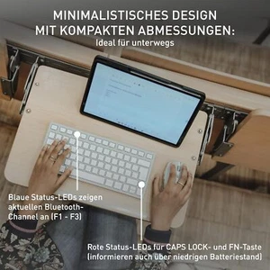 CHERRY KW 7100 MINI BT, Kompakte Multi-Device-Tastatur mit 3 Kanäle QWERTY EU - Bild 1 von 4