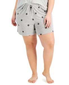 Jenni Women's Plus Size Super Soft Printed Pajama Shorts (Grey Spaced Star, 2X) - Picture 1 of 1