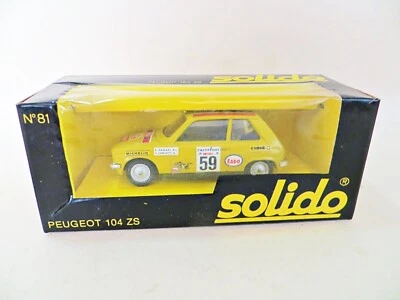 SOLIDO 81 'PEUGEOT 104 ZS RALLY CAR #59'. 1:43. Sin usar, en caja Foto 1 de 4