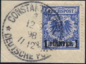 DP Türkei 1894 Michel 8 d Briefstück Constantinopel 12/9/98 Geprüft BPP / 68 - Bild 1 von 2