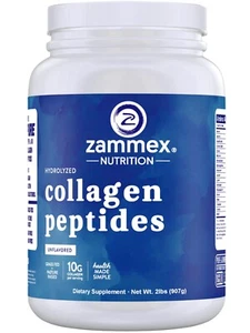 Collagen Peptides Powder Hydrolyzed Protein Unflavored Supplement 2lb-Type 1&3 - Picture 1 of 9
