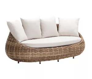 Gartenlounge Geflechtsofa Tulum 3-Sitzer inkl. Polster 208 x 97 x 76 cm, Dehner - Bild 1 von 6