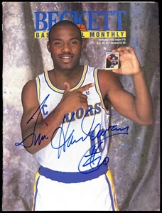 Tim Hardaway Febbraio 1992 Beckett Basketball Magazine - Firmato Autentico AUTO - Foto 1 di 2