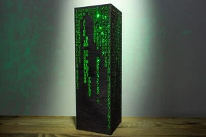 Personalized Green Code Lamp | Custom Green Letters Vertical Hieroglyphs Numbers - Picture 1 of 7