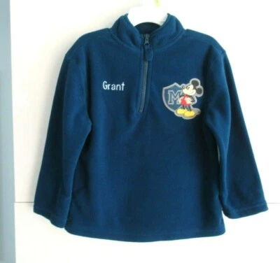 Disney Polar Pull Over, Mickey Mouse Manga Larga Media Cremallera Azul 2/3T Grant  Foto 1 de 4