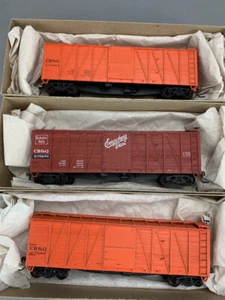 HO Accurail Burlington Route Historical Society 1995 3 OB Boxcar Set RTR HO4402 - Picture 1 of 7
