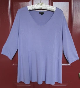 J.Jill Top Blouse Lilac MEDIUM Scoop Neck 3/4 Sleeves Rayon Blend CLEARANCE - Imagen 1 de 3