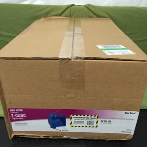 (50 PACK) Carlon B232ACP 2-Gang PVC New Work Outlet Box w/ Nails, 3" Deep - NEW - Picture 1 of 5