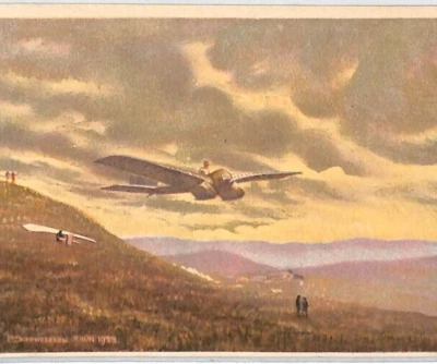 GERMANY Aviation Postcard GLIDER Rhön Wasserkuppe 1932 Gersfeld {ex Slater}PG8 - Image 1 of 4