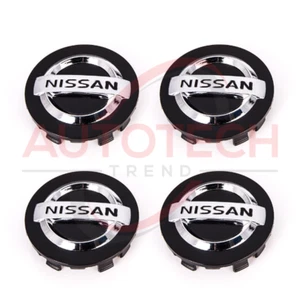 Set of 4 Black Nissan Wheel Center Cap 54mm for Altima Maxima Murano 40343 AU51A - Picture 1 of 4