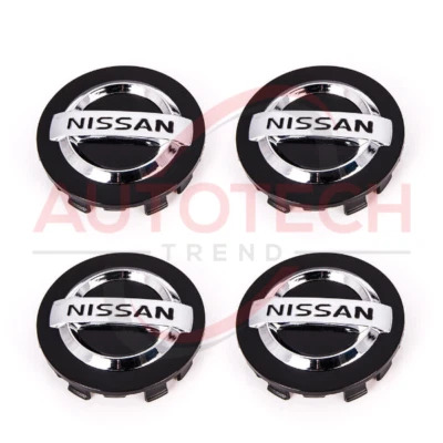 Set of 4 Black Nissan Wheel Center Cap 54mm for Altima Maxima Murano 40343 AU51A - Image 1 of 4