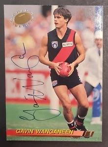 1994 SELECT GOLD SERIES SIGNATURE CARD GAVIN WANGANEEN ESSENDON BOMBERS No 64 - Picture 1 of 2