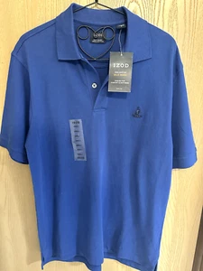 IZOD Silk Wash Solid Navy Blue Mens Polo Shirt NEW w/Tags Size Small - Picture 1 of 8