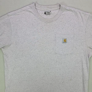 Carhartt Men's Loose Fit Pocket T-Shirt - XL Pink Grey Speckled - Picture 1 of 14