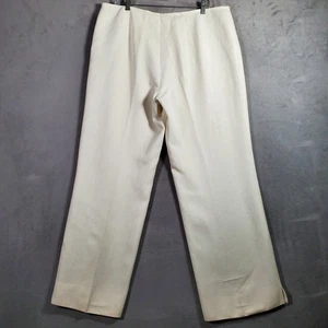 Pantalones Escada para mujer 14/46 crema lino mezcla seda silencioso lujo mínimo dinero antiguo - Imagen 1 de 9