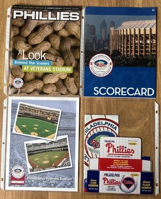 RARE 2003 Phillies Program - Veterans Stadium w/Insert, Scorecard, Brochure + - Image 1 of 4