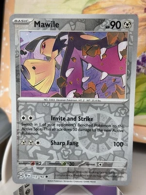 Mawile - 112/162 SV05: Temporal Forces Reverse Holo Pokemon Card TCG - Image 1 of 4