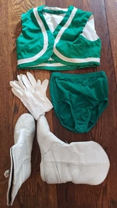 CHEERLEADER Drill TEam 3 Pieces Top Vest, boots, gloves, underwear - Picture 1 of 12