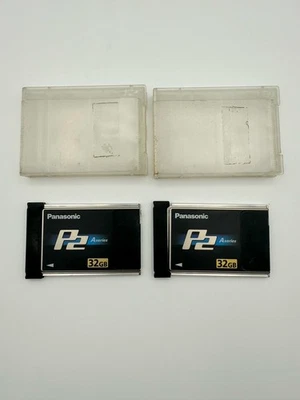 2x Panasonic A Series 32GB SDHC Cards - AJ-P2C032AG - Image 1 of 4