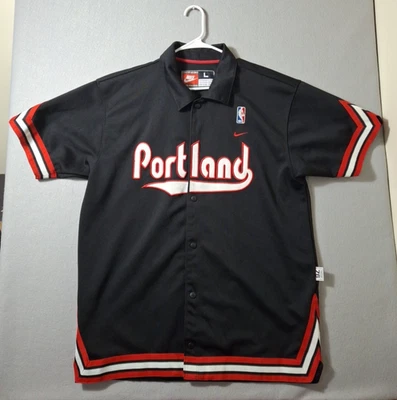 Vintage Nike Portland Trailblazers Shooting Shirt Large NBA WarmUp Jersey EUC - Image 1 of 4