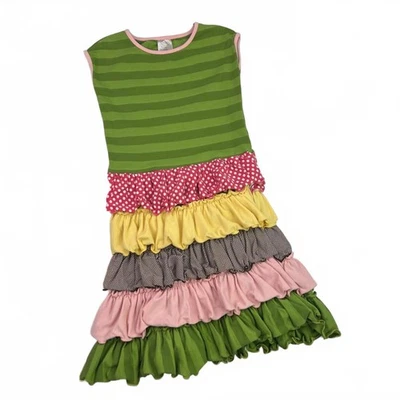 Vestido sin mangas Persnickety con volantes en capas ~ Talla 7 Foto 1 de 4