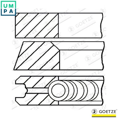 4x PISTON RING KIT 08-183200-00 STD FOR OM 601.921 2.2L OM601.911/912 2.0L 4cyl - Image 1 of 4